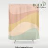 Abstract Color Waves - Neutral Pastel Shower Curtain Offical Boho Shower Curtain Merch
