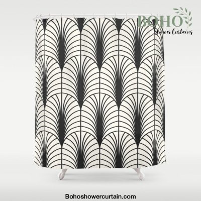 Arches in Black and White Shower Curtain Offical Boho Shower Curtain Merch