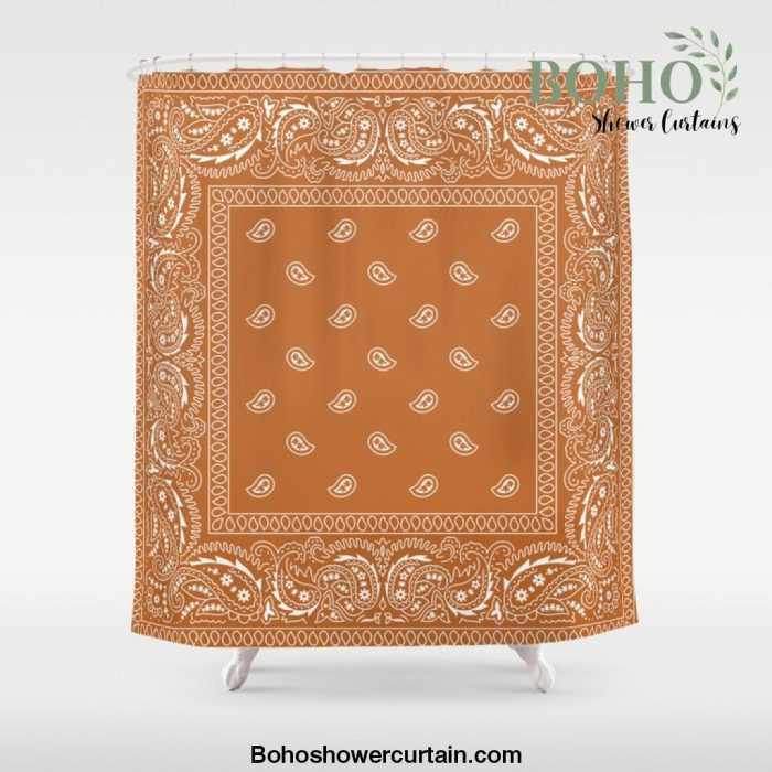 Bandana - Boho Carmel Shower Curtain Offical Boho Shower Curtain Merch