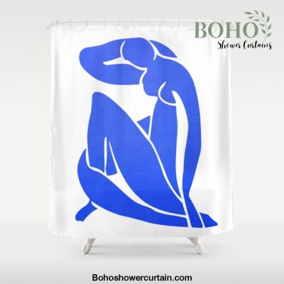 BLUE MATISSE CUT OUT Shower Curtain Offical Boho Shower Curtain Merch
