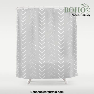 Boho Big Arrows in Grey Shower Curtain Offical Boho Shower Curtain Merch