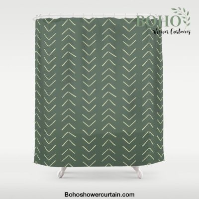 Boho Big Arrows in Leaf Green Shower Curtain Offical Boho Shower Curtain Merch