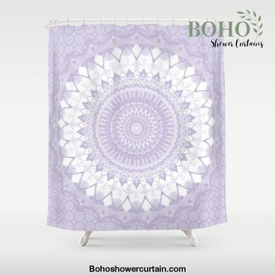 Boho Pastel Purple Mandala Shower Curtain Offical Boho Shower Curtain Merch