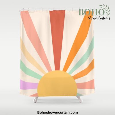Boho Sun Colorful Shower Curtain Offical Boho Shower Curtain Merch