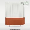 Boho Terracotta & Beige Color Block Shower Curtain Offical Boho Shower Curtain Merch