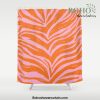 Bright Pink and Orange Tiger Stripes - Animal Print - Zebra Print Shower Curtain Offical Boho Shower Curtain Merch