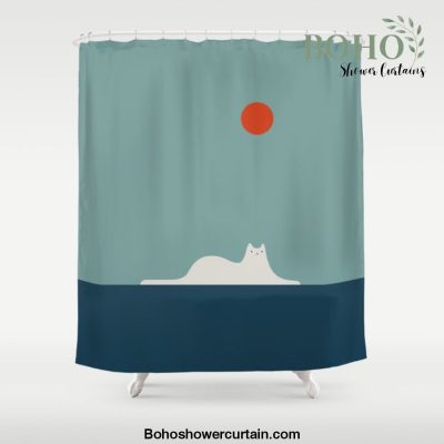 Cat Landscape 95 Shower Curtain Offical Boho Shower Curtain Merch