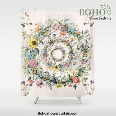Circle of life- floral Shower Curtain Offical Boho Shower Curtain Merch