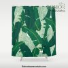 Classic Banana Leaves in Palm Springs Green Shower Curtain Offical Boho Shower Curtain Merch