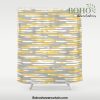 Colorful Stripes, Abstract Art, Yellow and Gray Shower Curtain Offical Boho Shower Curtain Merch