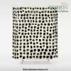 Dots (Beige) Shower Curtain Offical Boho Shower Curtain Merch