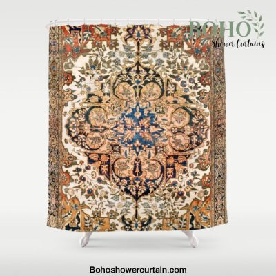 Ferahan Arak Antique West Persian Rug Print Shower Curtain Offical Boho Shower Curtain Merch