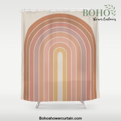 Gradient Arch - Natural Tones Shower Curtain Offical Boho Shower Curtain Merch