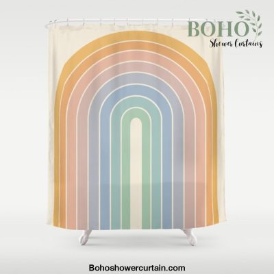 Gradient Arch - Rainbow III Shower Curtain Offical Boho Shower Curtain Merch