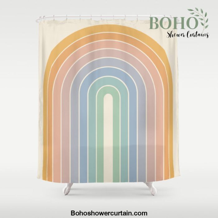 Gradient Arch - Rainbow III Shower Curtain Offical Boho Shower Curtain Merch