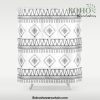 Gray Boho Aztec Shower Curtain Offical Boho Shower Curtain Merch