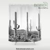 Grey Cactus Land Shower Curtain Offical Boho Shower Curtain Merch
