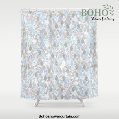 Holographic Mermaid Shower Curtain Offical Boho Shower Curtain Merch