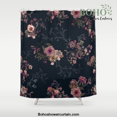 Japanese Boho Floral Shower Curtain Offical Boho Shower Curtain Merch