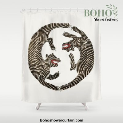 Japanese Tiger Shower Curtain Offical Boho Shower Curtain Merch