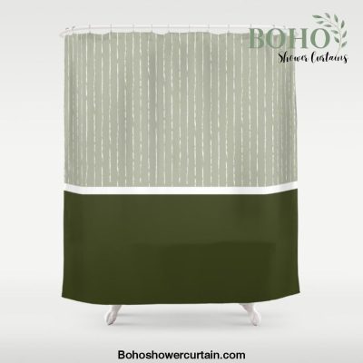 Linen Sage & Olive Shower Curtain Offical Boho Shower Curtain Merch