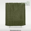 Lines (Olive Green) Shower Curtain Offical Boho Shower Curtain Merch