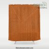 Lines (Rust) Shower Curtain Offical Boho Shower Curtain Merch