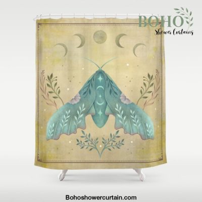 Luna and Moth - Oriental Vintage Shower Curtain Offical Boho Shower Curtain Merch