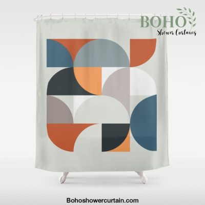 Mid Century Geometric 11 Shower Curtain Offical Boho Shower Curtain Merch
