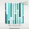 Mid Century Modern Stripes Turquoise Shower Curtain Offical Boho Shower Curtain Merch