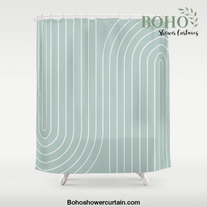 Minimal Line Curvature VII Shower Curtain Offical Boho Shower Curtain Merch