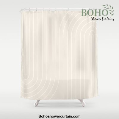 Minimal Line Curvature XI Shower Curtain Offical Boho Shower Curtain Merch