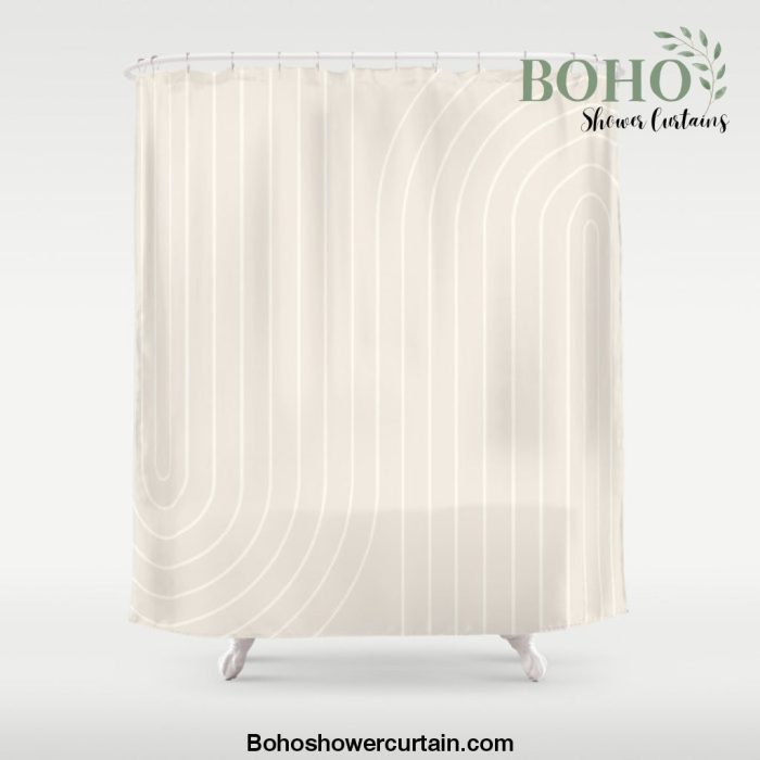 Minimal Line Curvature XI Shower Curtain Offical Boho Shower Curtain Merch