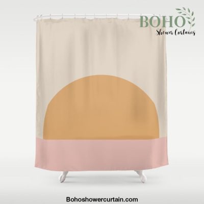 Minimal Sunrise / Sunset - Soft Zen Shower Curtain Offical Boho Shower Curtain Merch