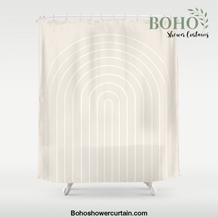 Minimalist Arch II Shower Curtain Offical Boho Shower Curtain Merch