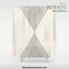 Minimalist Boho Triangles Shower Curtain Offical Boho Shower Curtain Merch