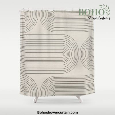 Minimalist, Line Art Modern Shower Curtain Offical Boho Shower Curtain Merch