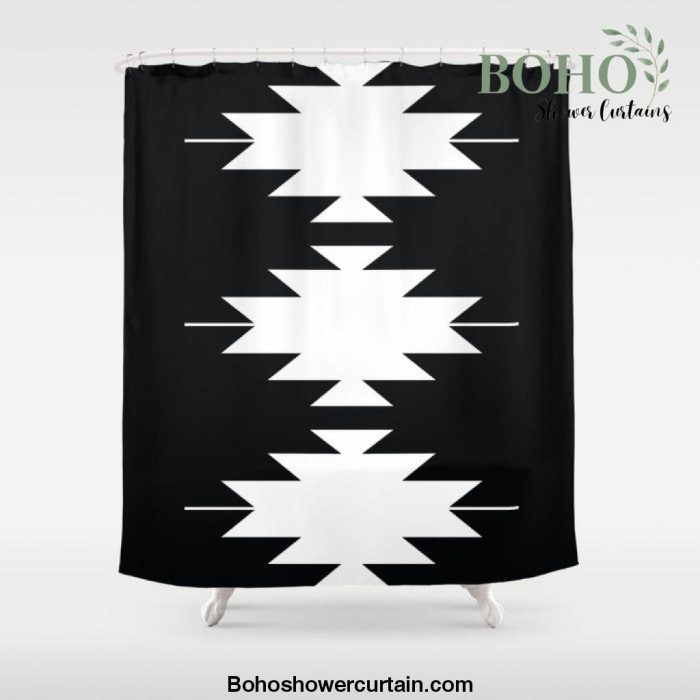 Mojave B&W Shower Curtain Offical Boho Shower Curtain Merch