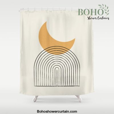 Moon mountain gold - Mid century style Shower Curtain Offical Boho Shower Curtain Merch