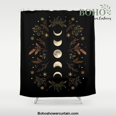 Moonlight Garden - Winter Brown Shower Curtain Offical Boho Shower Curtain Merch