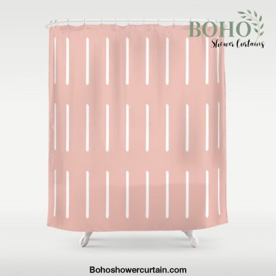 Mudcloth (Blush) Shower Curtain Offical Boho Shower Curtain Merch