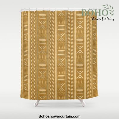 mustard mud cloth - arrow cross Shower Curtain Offical Boho Shower Curtain Merch