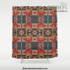 Native American Indian Tribal Mosaic Rustic Cabin Pattern Shower Curtain Offical Boho Shower Curtain Merch