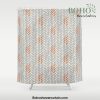 Orange and Grey Wheat Pattern Shower Curtain Offical Boho Shower Curtain Merch
