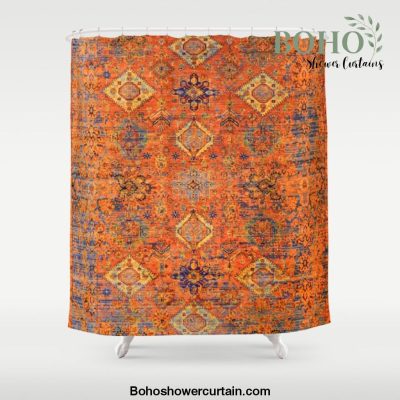Oriental Vitange Moroccan Rug Design Shower Curtain Offical Boho Shower Curtain Merch