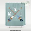 Paddle MI, Michigan Lake Life Painted Oars Shower Curtain Offical Boho Shower Curtain Merch