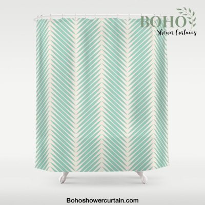 Palm Symmetry - Teal Shower Curtain Offical Boho Shower Curtain Merch
