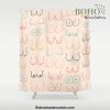 Pastel Boobs Drawing Shower Curtain Offical Boho Shower Curtain Merch