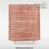 Rustic, Abstract Stripes Pattern in Terracotta Shower Curtain Offical Boho Shower Curtain Merch