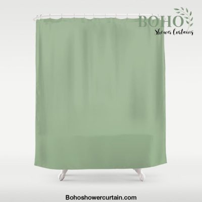 Solid Color SAGE GREEN Shower Curtain Offical Boho Shower Curtain Merch